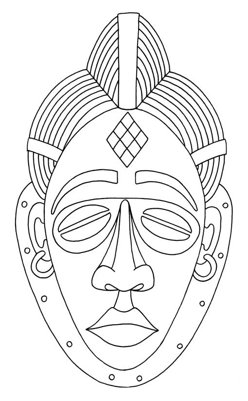 Motif de masque traditionnel